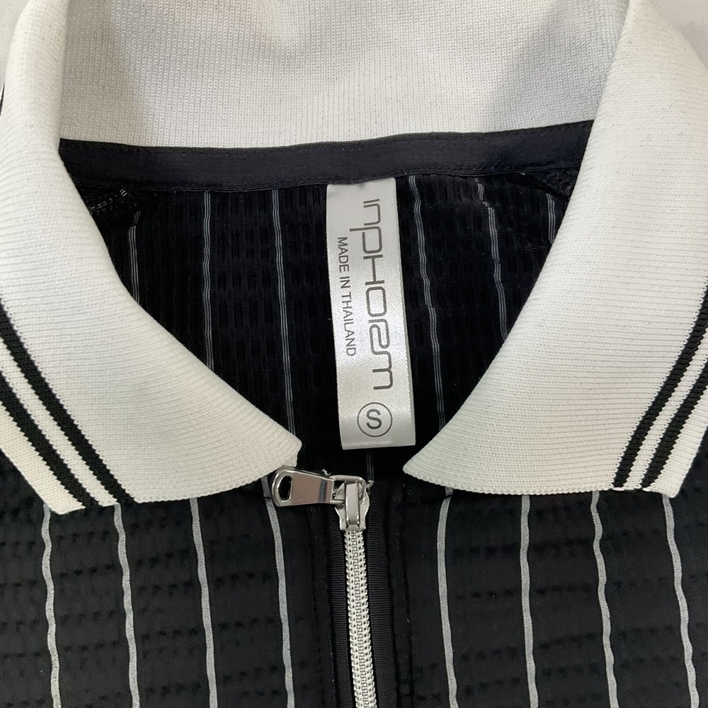 Inphorm Women Black/White Stripe Tennis Golf Pickle Ball Textured Sz S Sport 552 - Picture 11 of 12